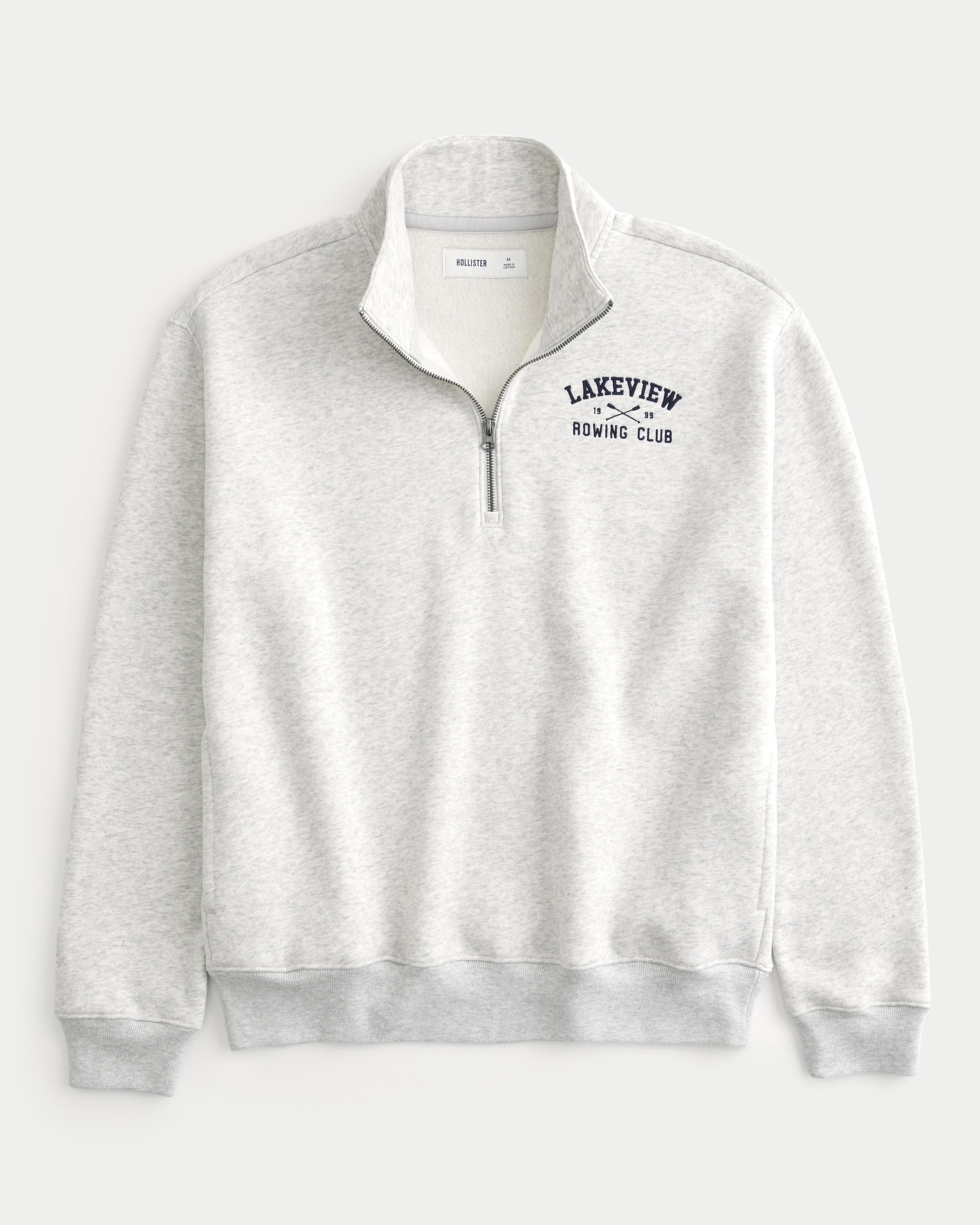 Relaxed Rowing Club Graphic Half-Zip Sweatshirt Product Image