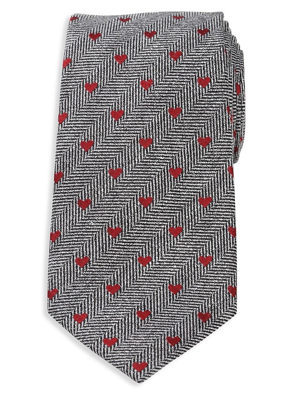 Cufflinks, Inc. Herringbone Hearts Linen Tie Product Image