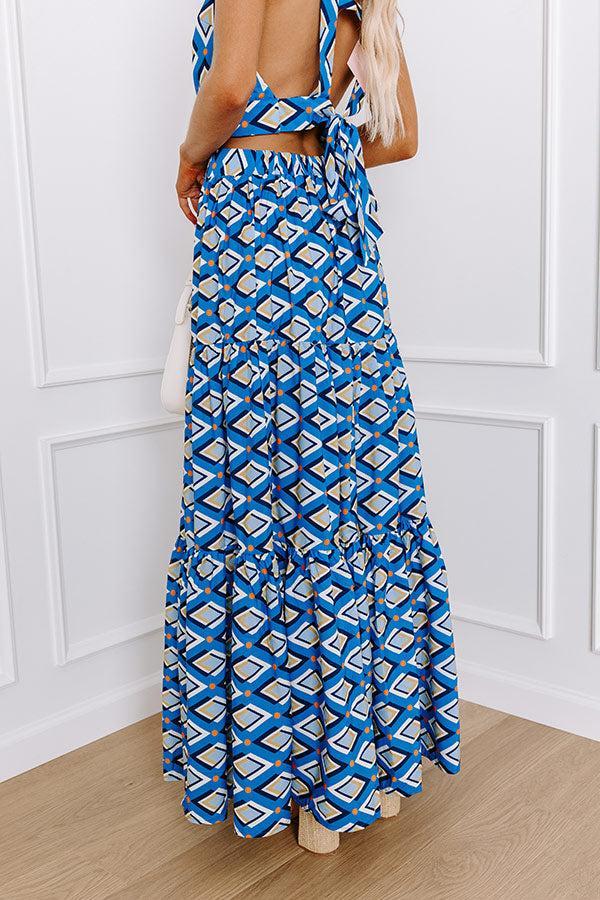 Oceanside Brunch High Waist Maxi Skirt Product Image