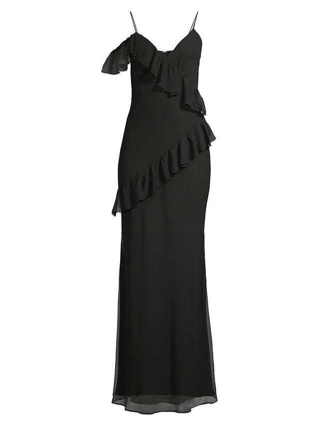 Womens Sutton Ruffle Column Gown Product Image