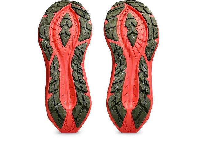 ASICS Men's Novablast 4 Trail (Nature Bathing/Red Snapper) Men's Running Shoes Product Image