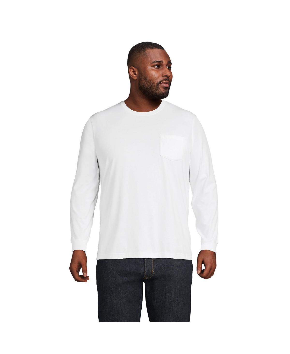 Lands End Big & Tall Super-t Long Sleeve T-Shirt with Pocket Product Image