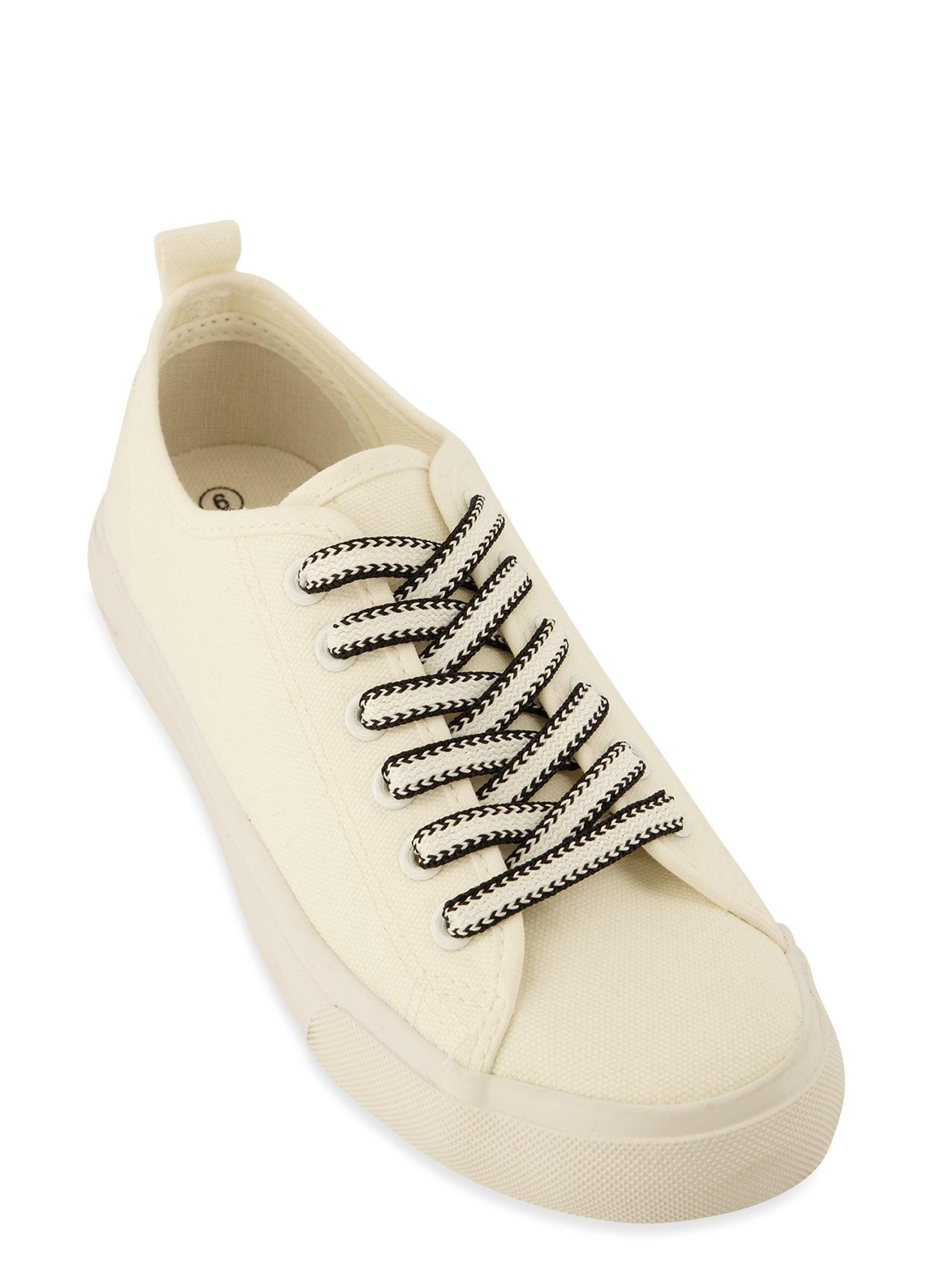 Womens Canvas Lace Up Sneakers product image