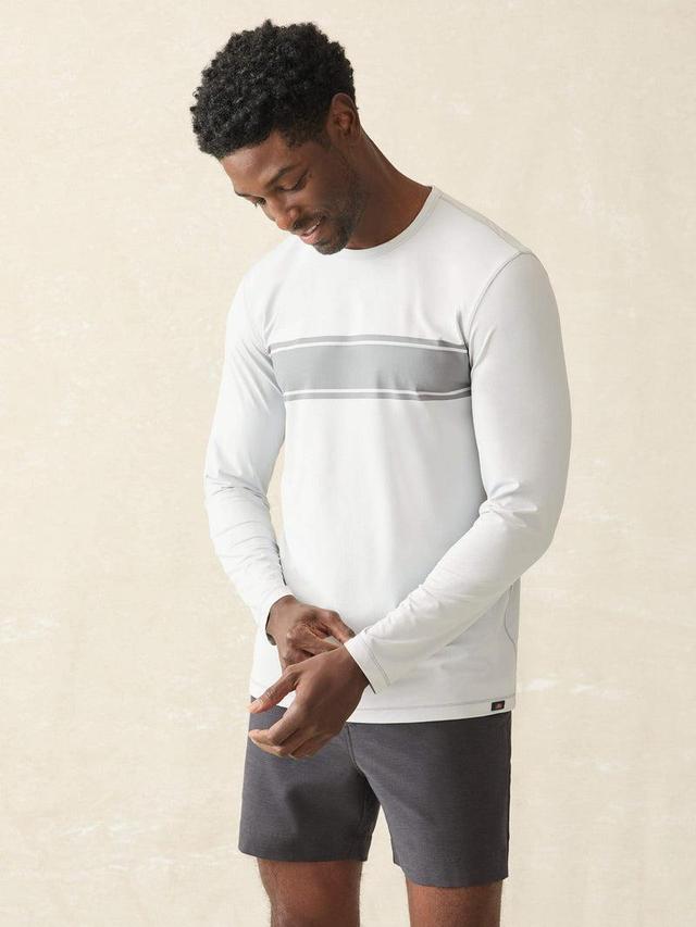 Shorelite Long-Sleeve Tech Tee - Grey Steel Surf Stripe Product Image