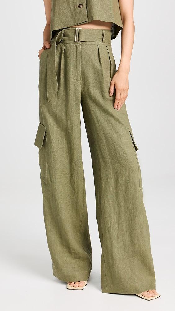 HEVRON Maggie Linen Pants | Shopbop Product Image