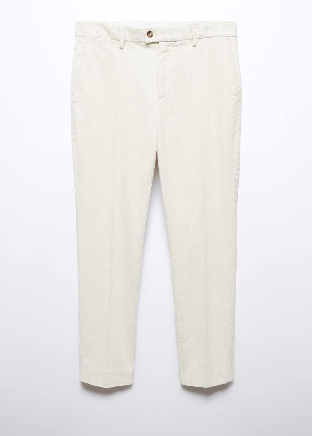 MANGO MAN - Slim fit corduroy pants off whiteMen Product Image