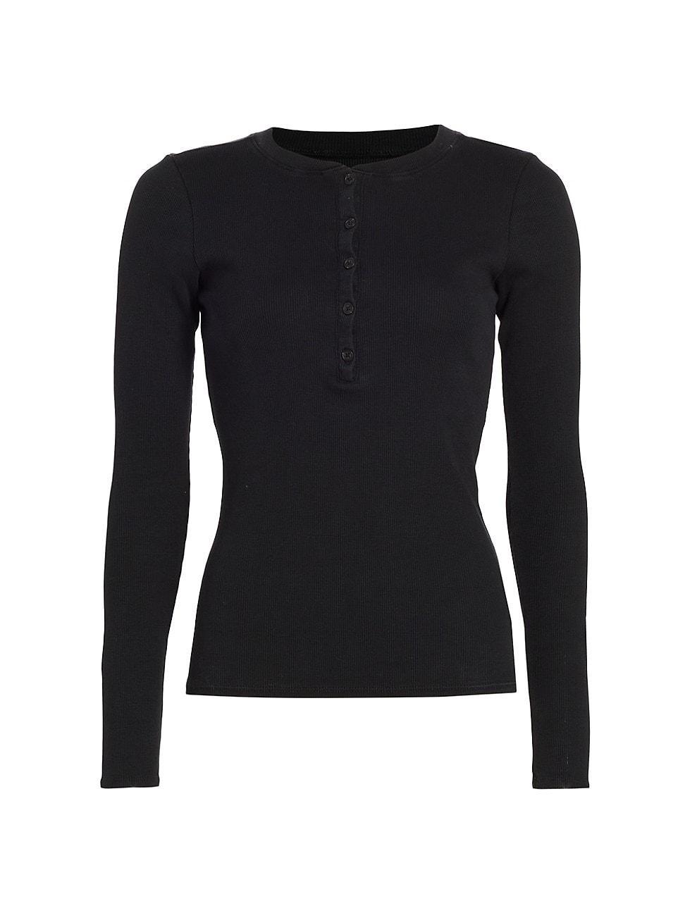 Womens Jordan Henley Long-Sleeve T-Shirt Product Image