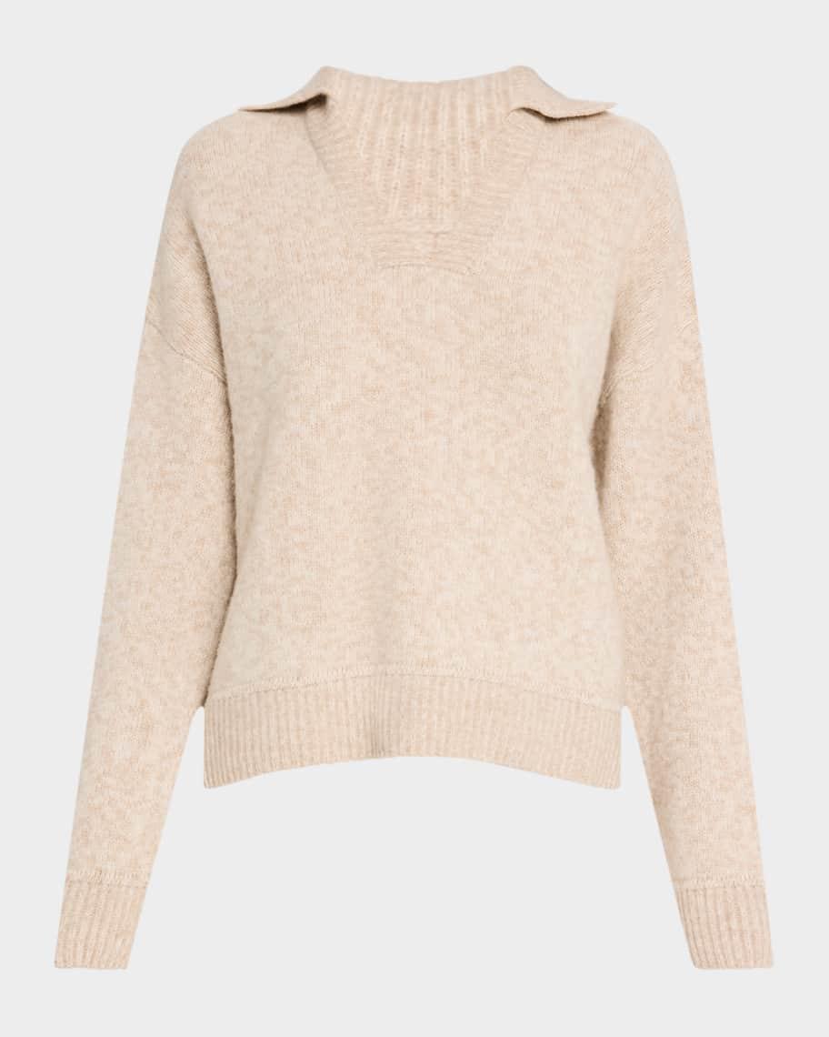 Super Luxe Cashmere Marled Polo Sweater Product Image