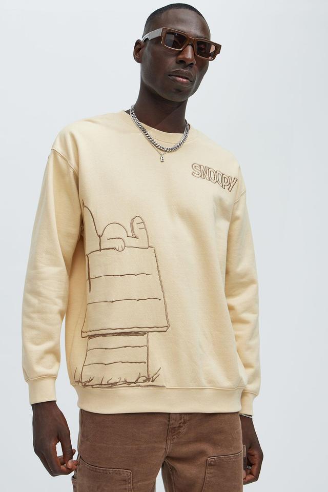 Peanuts Snoopy Crewneck Sweater - Tan Product Image