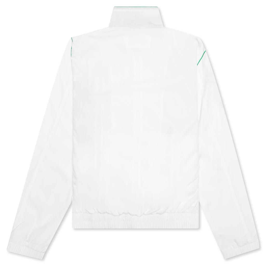 Perforated Layered Track Jacket - White/Green Male Product Image