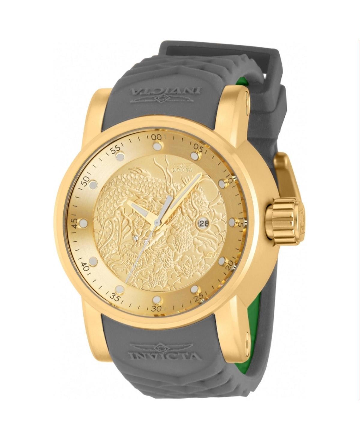 Invicta Mens 41149 S1 Rally Quartz 3 Hand Gold Dial Watch - Gold Product Image