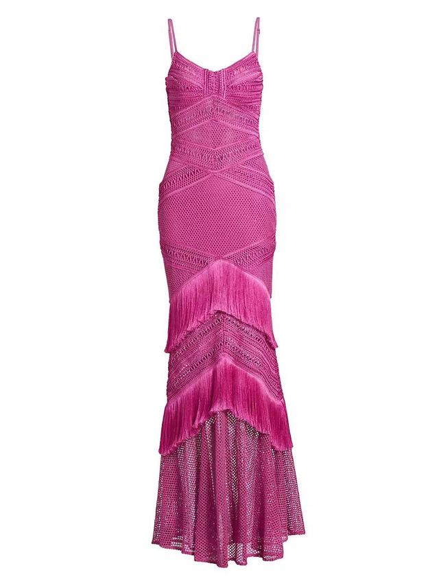 Fringe Sleeveless Maxi Dress Product Image