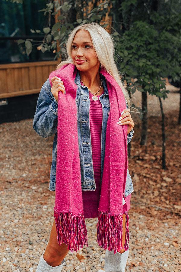 Keeping Cozy Scarf In Violet Product Image