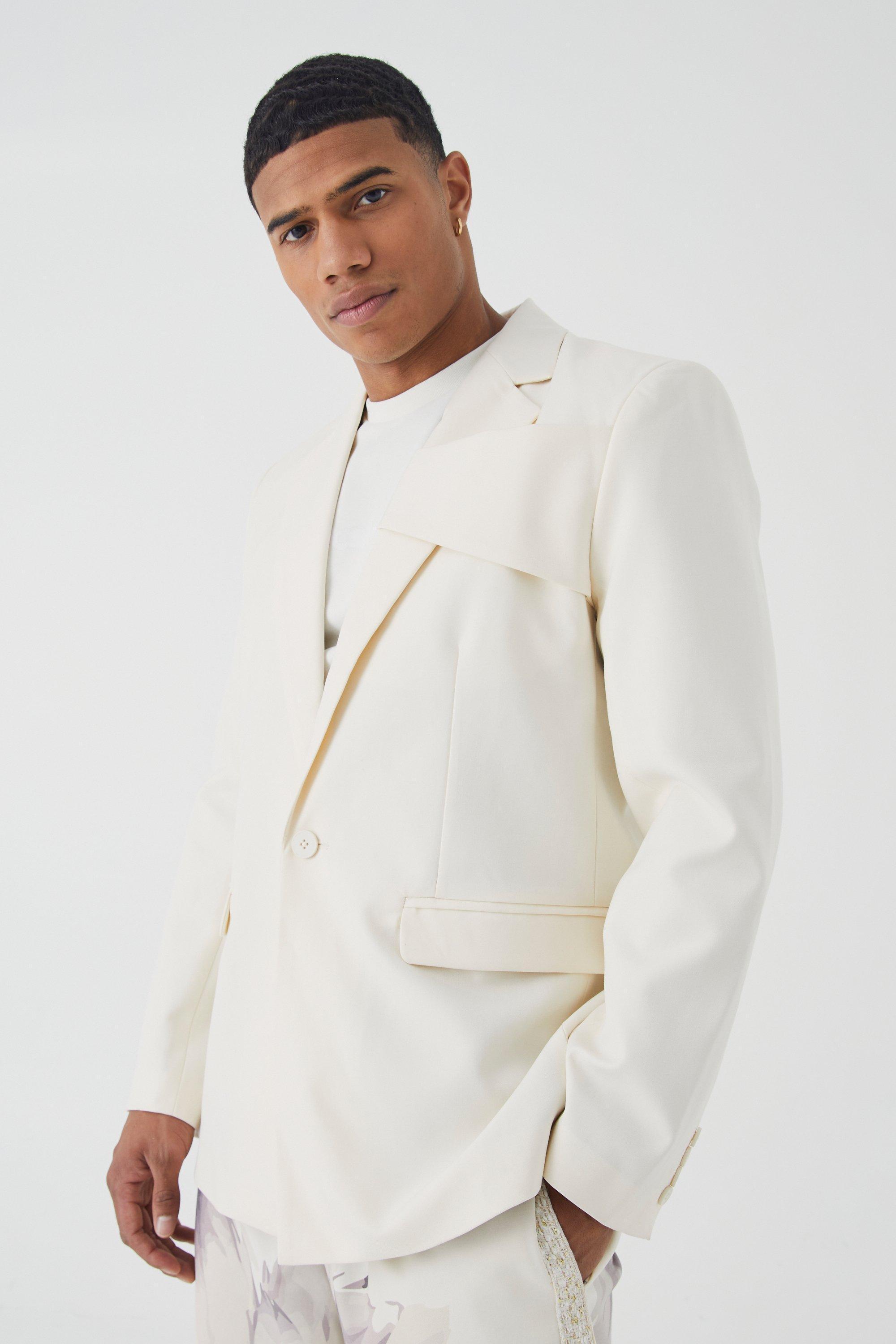 Relaxed Fit Front Panel Blazer | boohooMAN USA Product Image