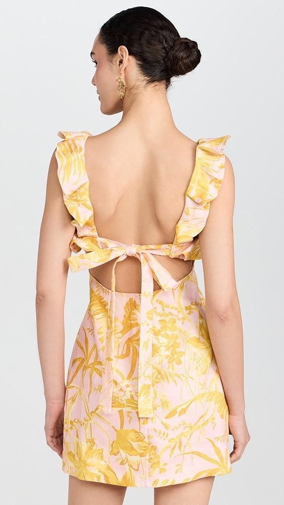 Zimmermann Golden Ruffle Mini Dress | Shopbop Product Image