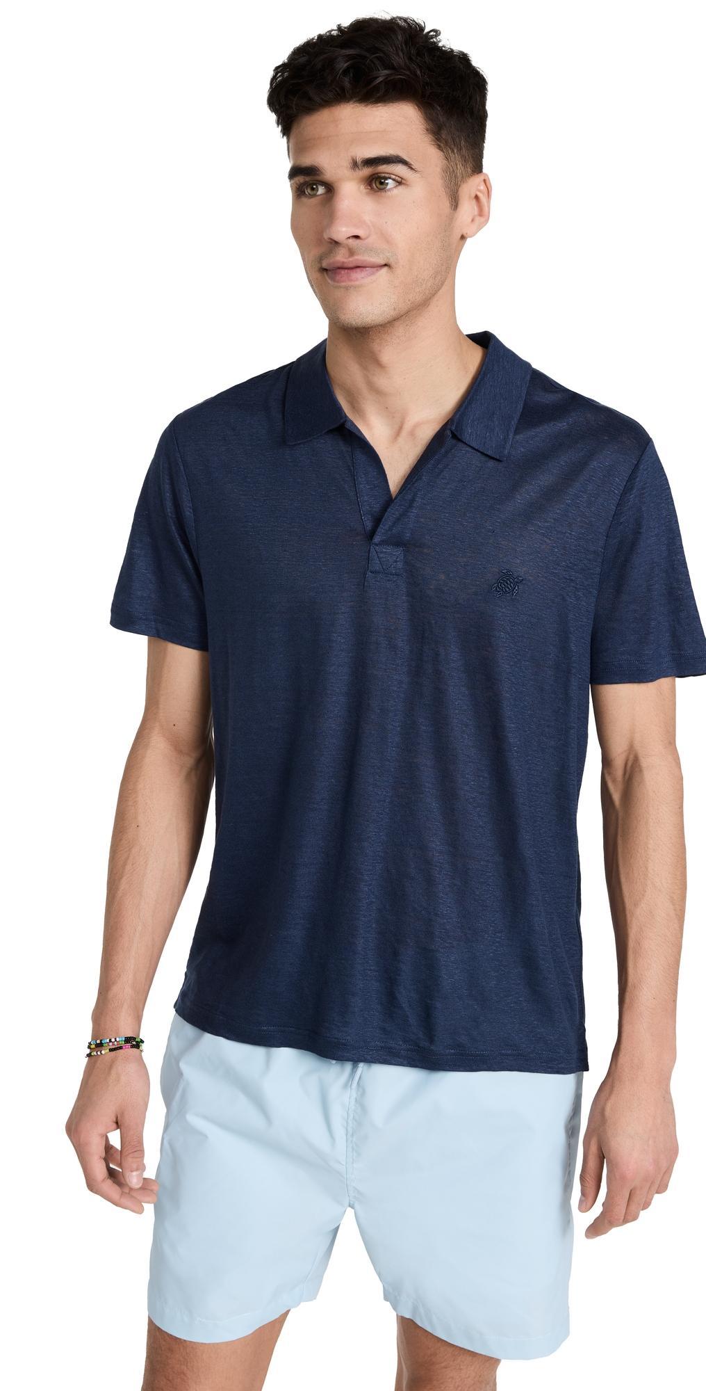 Mens Pyramid Linen Polo Shirt Product Image