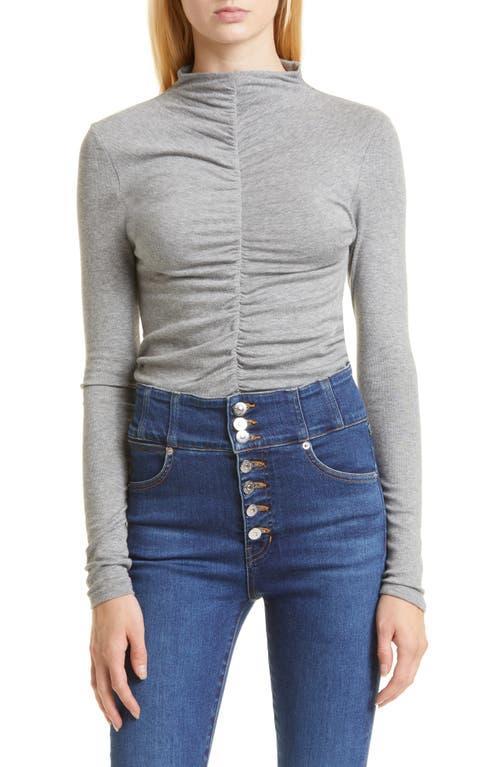 Veronica Beard Theresa Ruched Funnel Neck Top Product Image