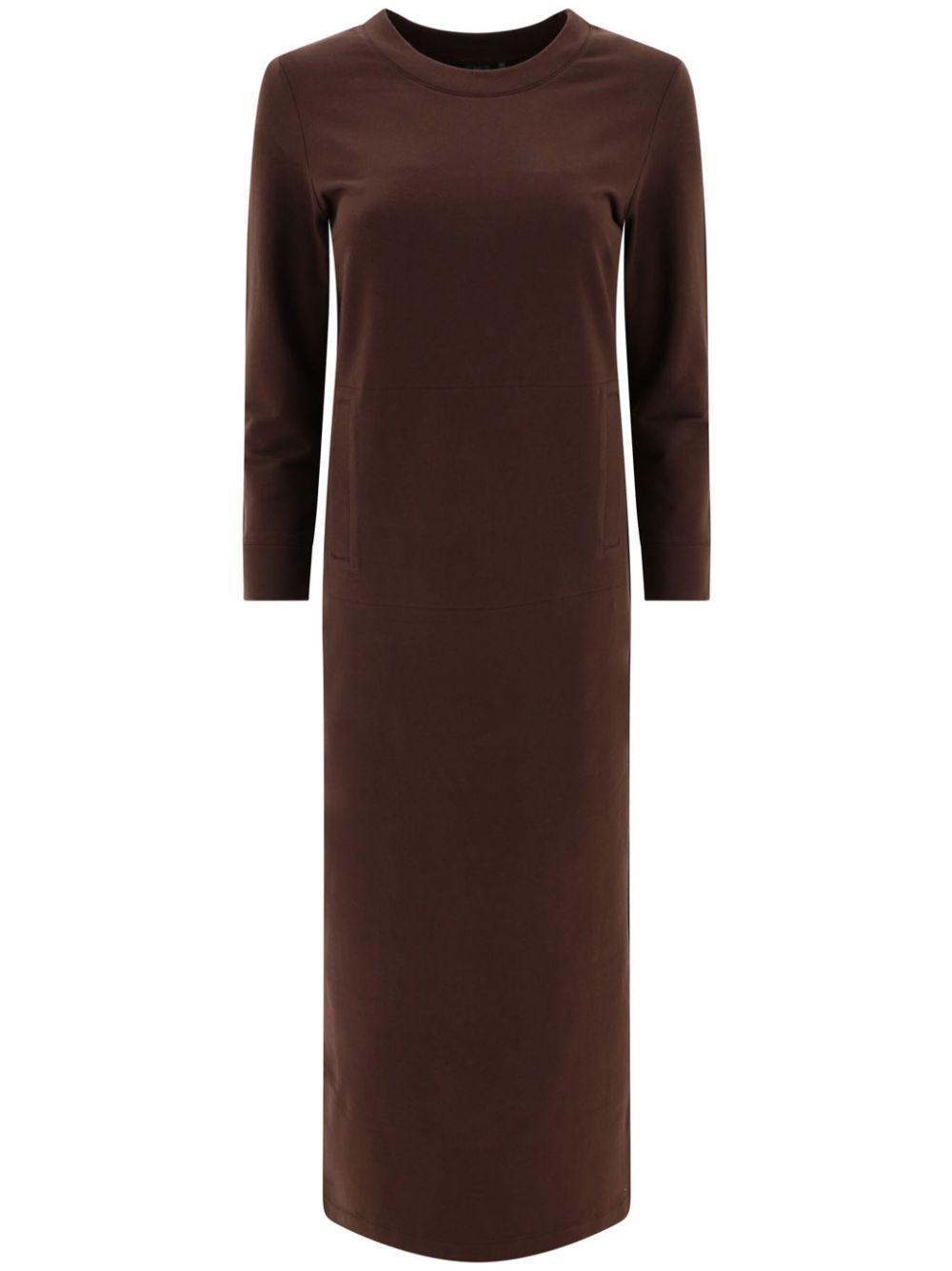 NORMA KAMALI 3/4 Sleeves Tailored Dress Dresses Brown Product Image