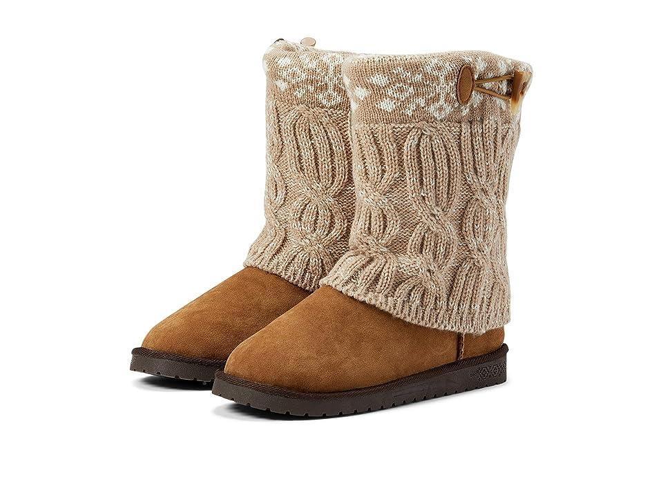 Essentials by MUK LUKS Cheryl Womens Knit Winter Boots Grey Product Image