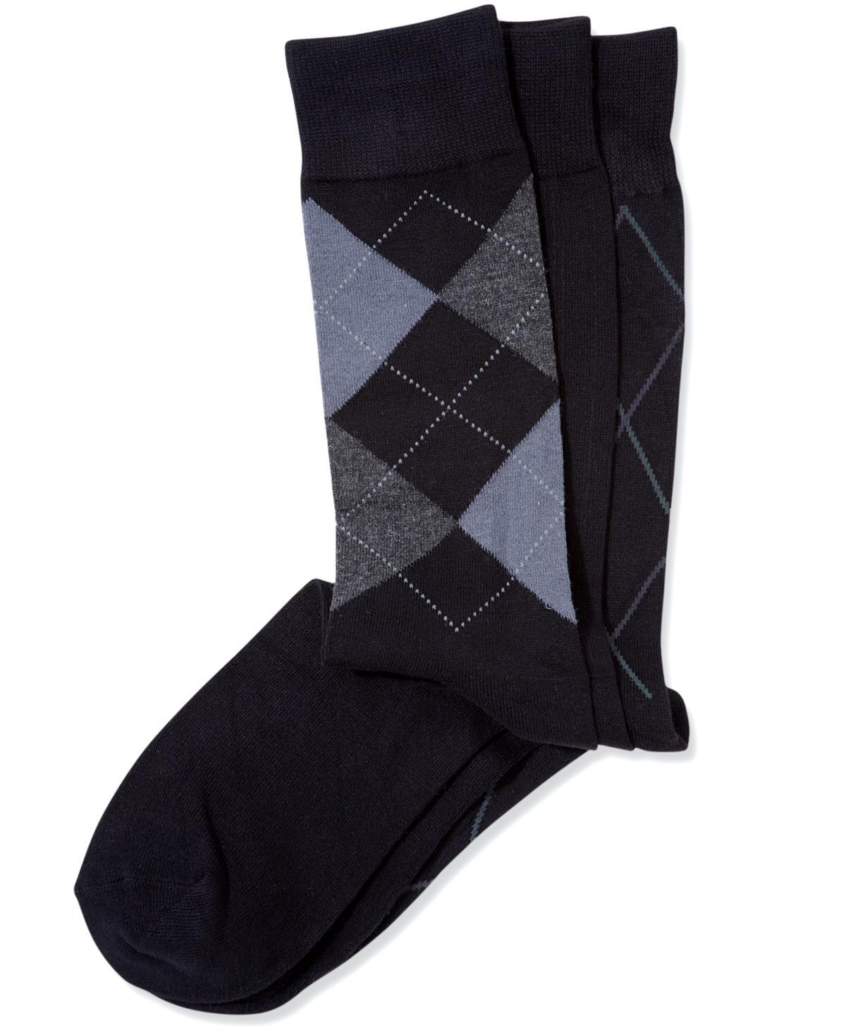 Perry Ellis Mens 3-Pk. Patterned Dress Socks Product Image