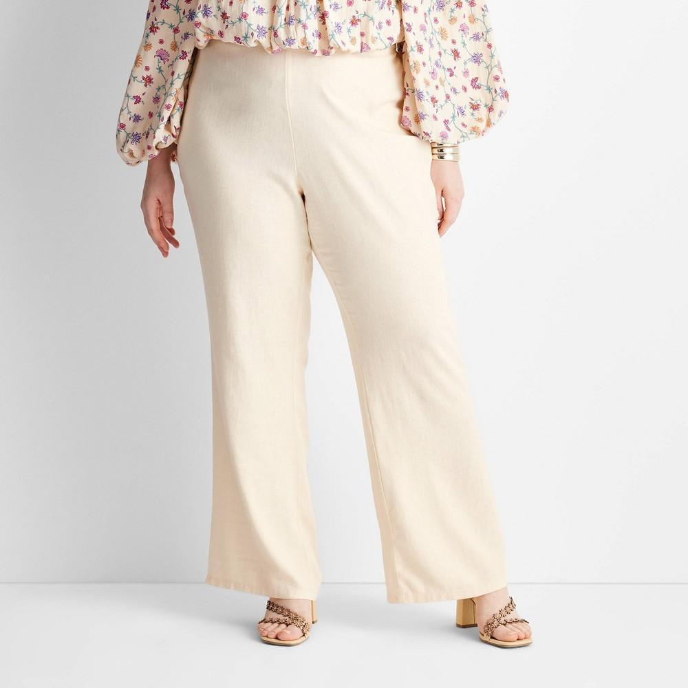 Womens High-Rise Linen Flare Pants - Future Collective with Jenny K. Lopez Product Image