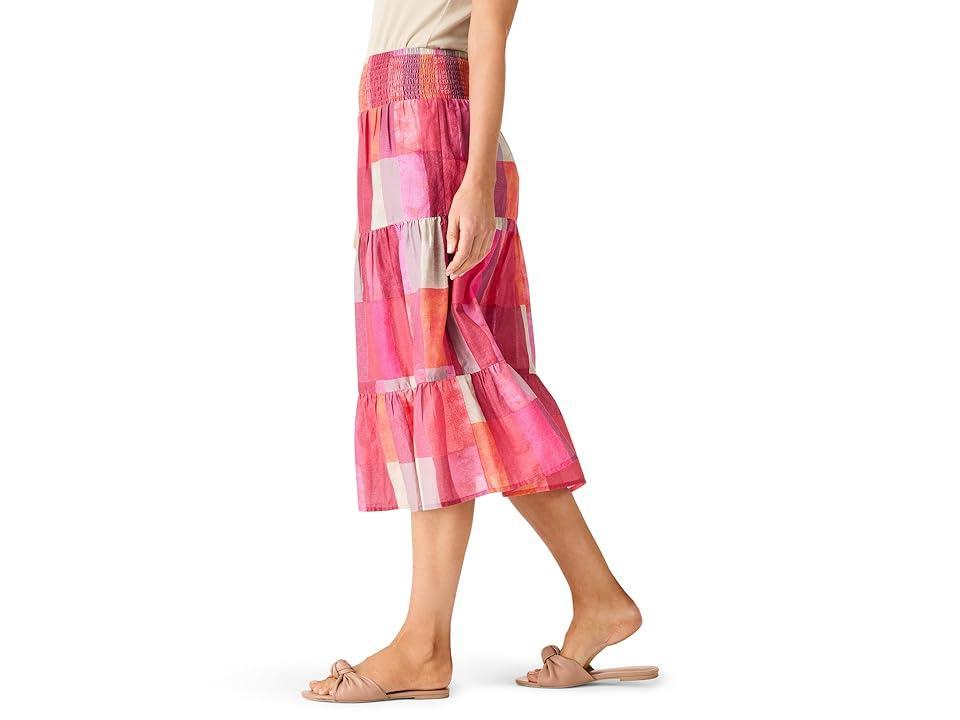 NIC+ZOE Petite Sunset Plaid Skirt Multi) Women's Skirt Product Image