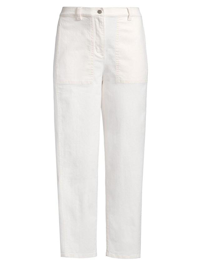 Womens Lantern Stretch Cotton Straight-Leg Pants Product Image