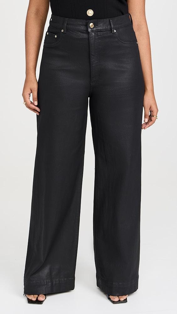 DL1961 Hepburn Wide Leg High Rise Coated Jeans | Shopbop Product Image