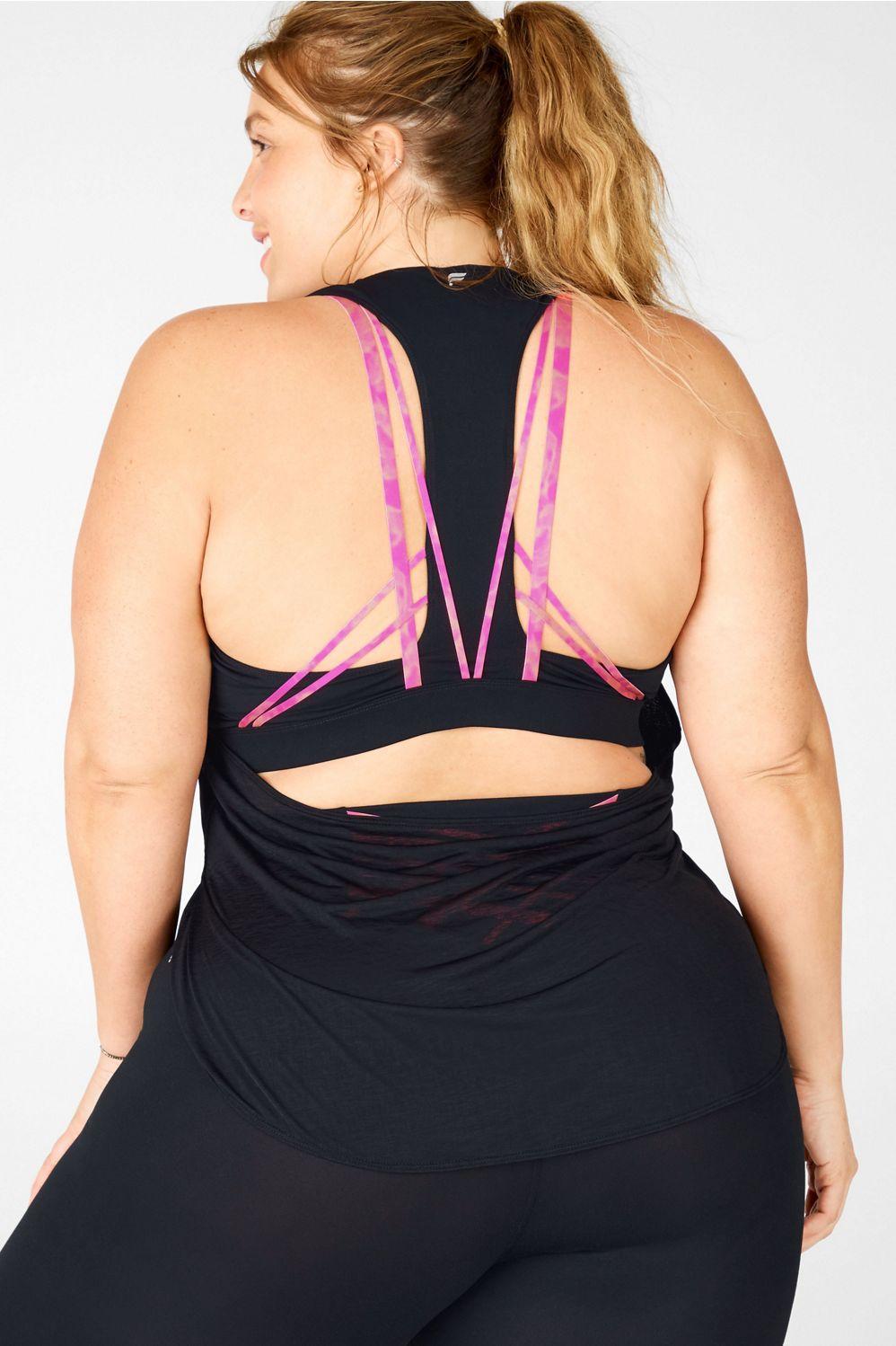 Fabletics Kessler Built-In Bra Tank Womens black plus Size 4X Product Image