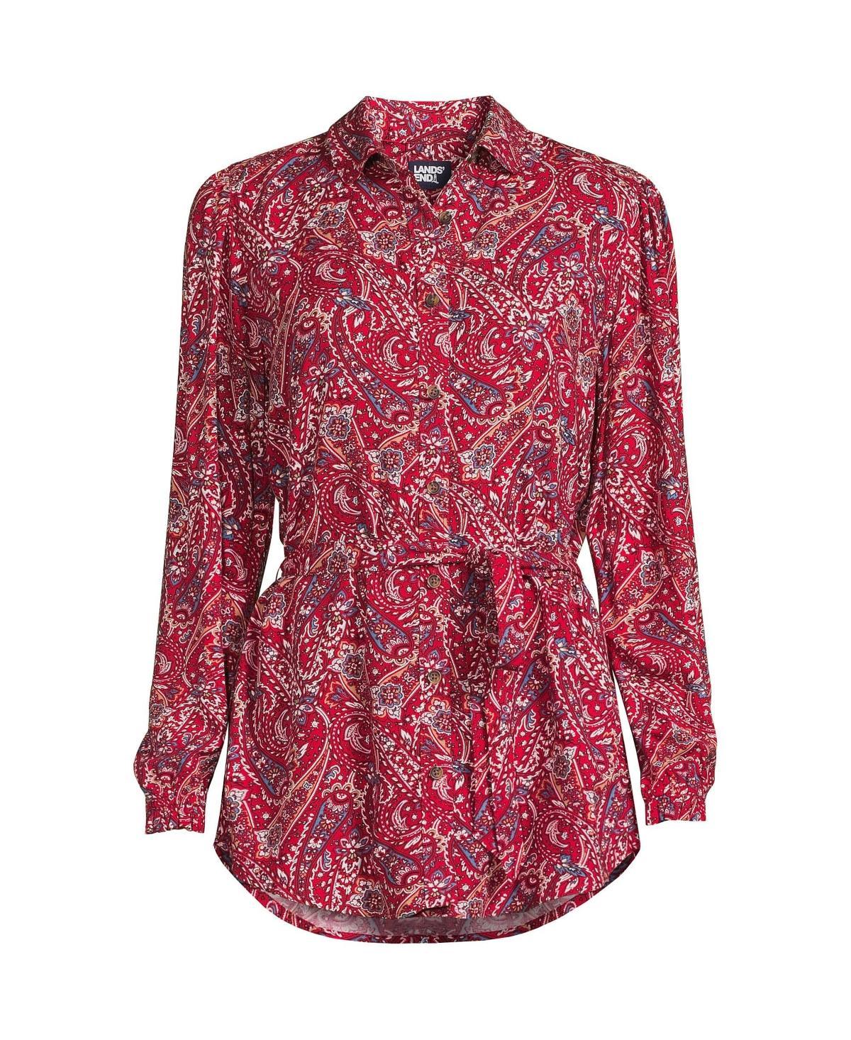 Womens Lands End Tie Waist Shirt Product Image