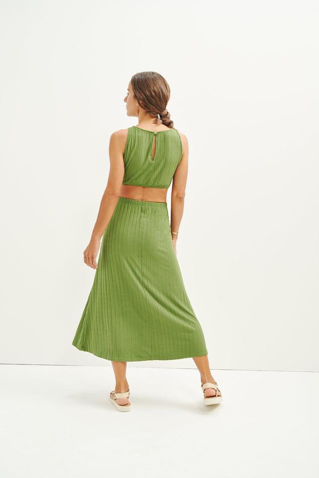 Kelly Ribbed Dress - Pear - ReAmour Product Image