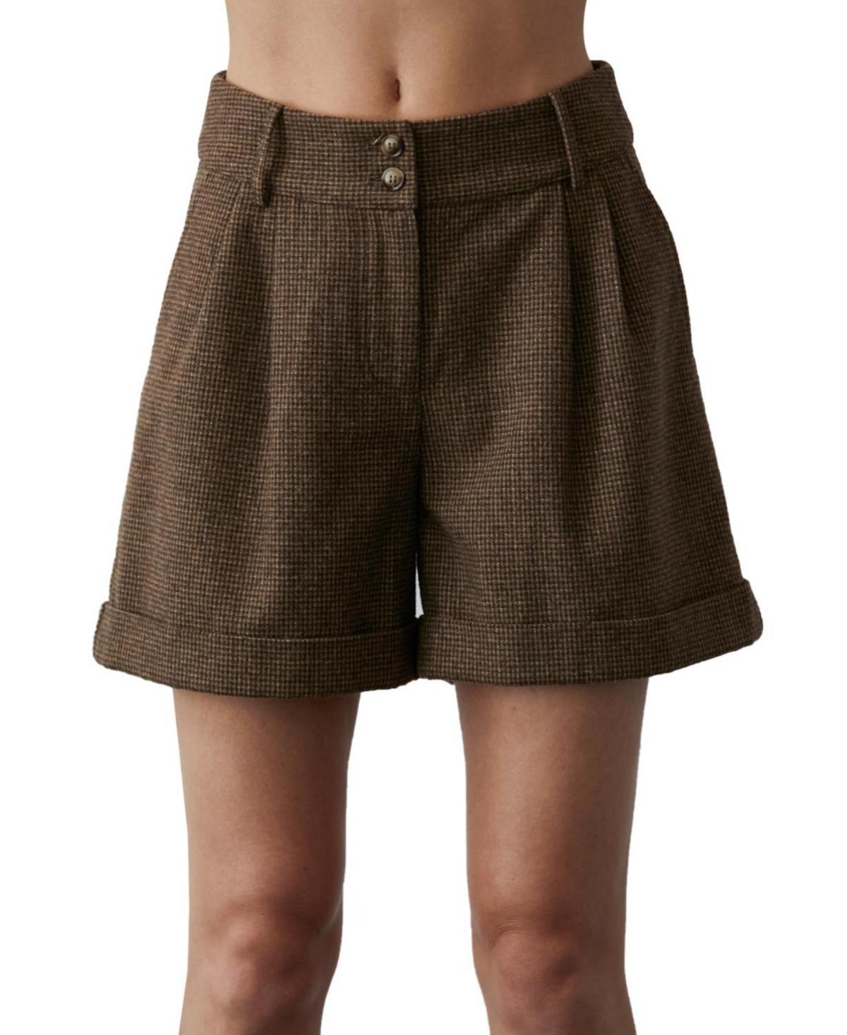 Womens Lexie Mini Hounds tooth Shorts product image