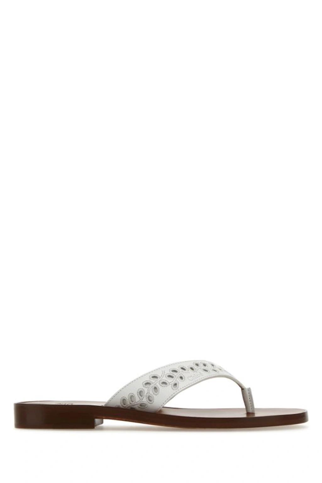 Chloe Slippers In White Product Image