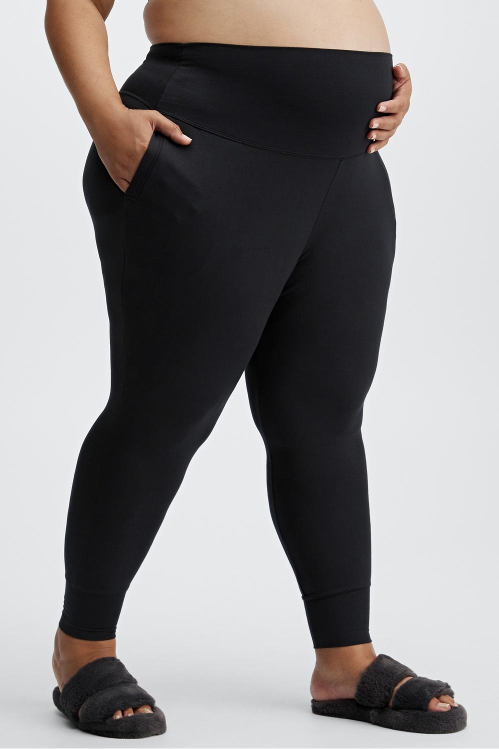 Fabletics Luxe Terry Maternity Jogger Womens black Size XXS Product Image