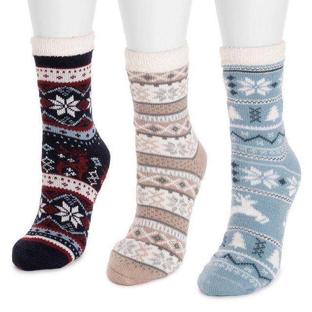 Womens MUK LUKS 3-Pair 2 Layer Quarter Socks Product Image