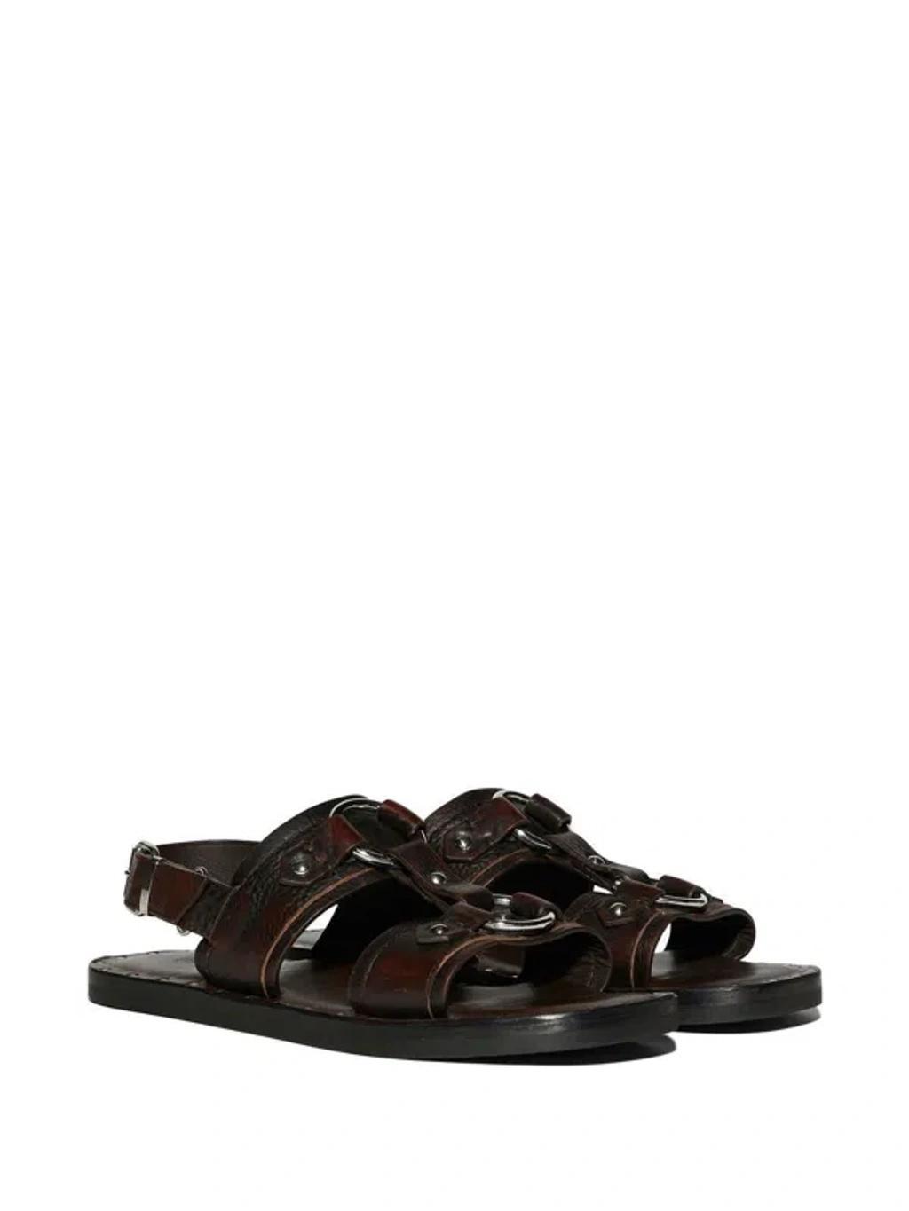 DSQUARED2 Black Men's Dsquared Flat Sandals For Ss23 In Testa Di Moro Product Image