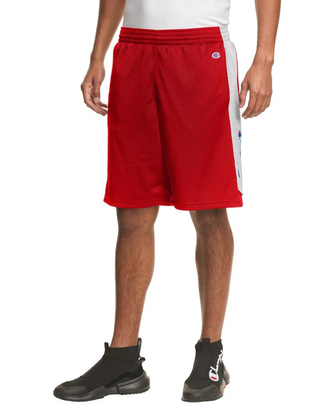 Mens Champion Basketball Shorts, Mesh, Script Logo, 10 Navy/White M Product Image