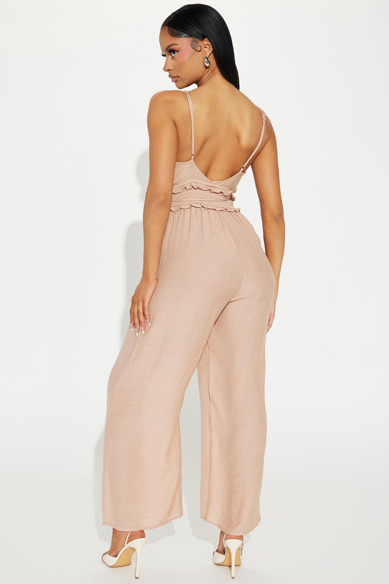 How I Like It Jumpsuit - Taupe Product Image