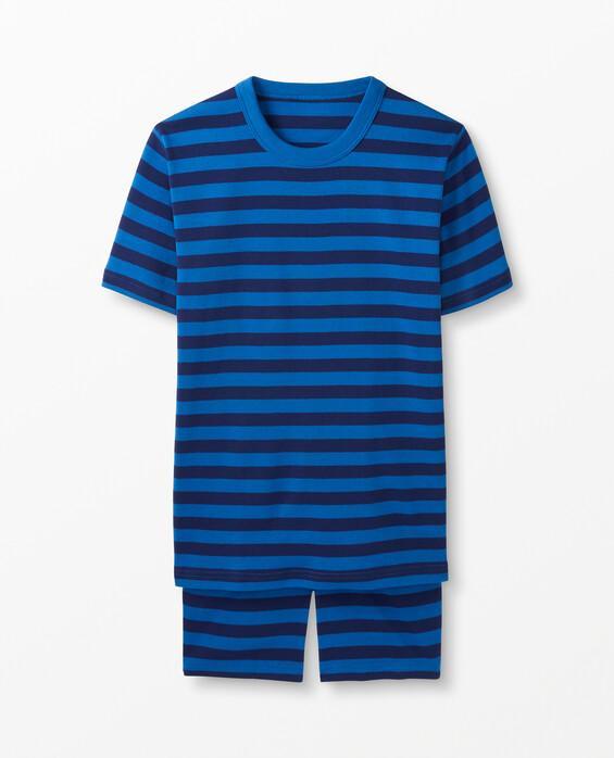 Hanukkah Adult Unisex Short John Pajama Set - Matching Family Pajamas - Size XXL - Lookout Blue/navy Blue - Hanna Andersson Product Image