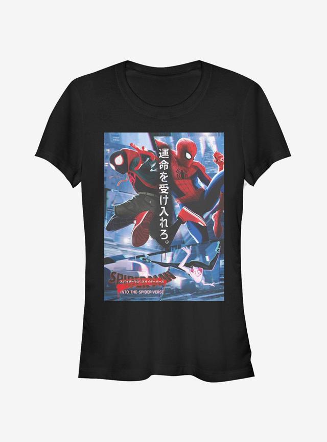 Marvel Spider-Man Spider Japanese Text Girls T-Shirt Product Image