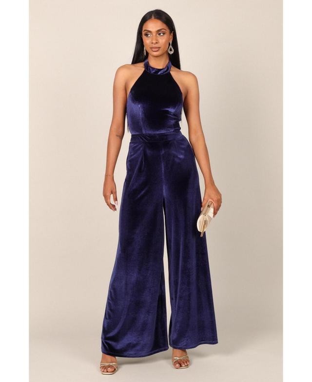 Petal and Pup Womens Aria Velvet Jumpsuit Product Image