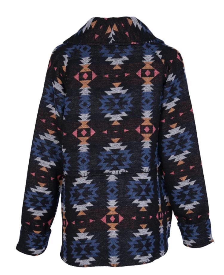 Hooey® Ladies Black/Aztec Cardigan Product Image