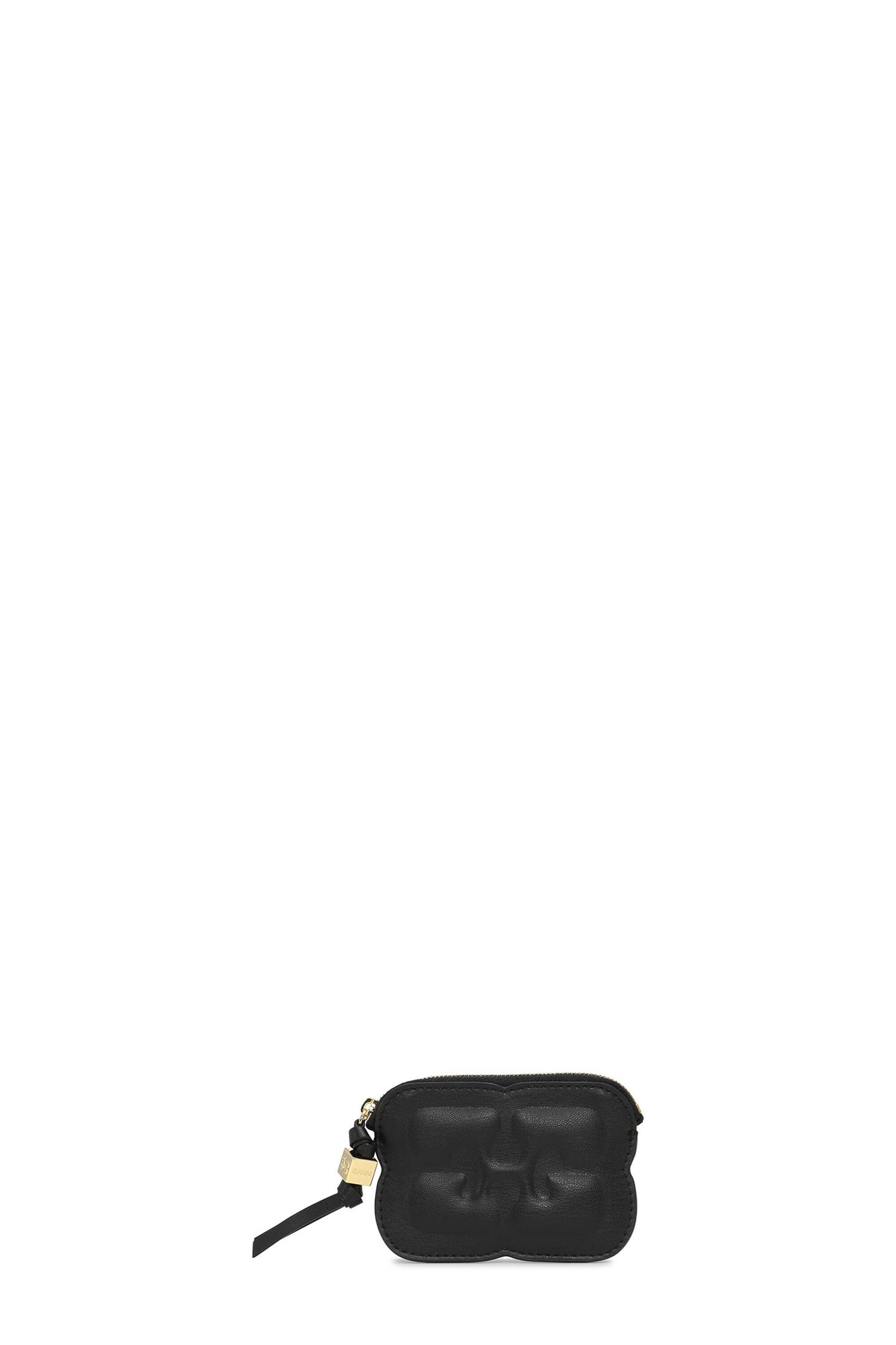 Black GANNI Bou Zipped Wallet Product Image