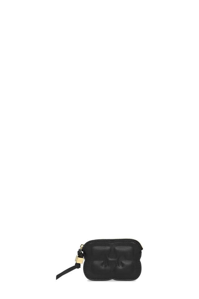 Black GANNI Bou Zipped Wallet Product Image