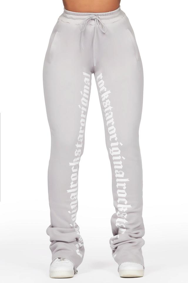 Blakely Heather Grey Super Stacked Pant Female Product Image