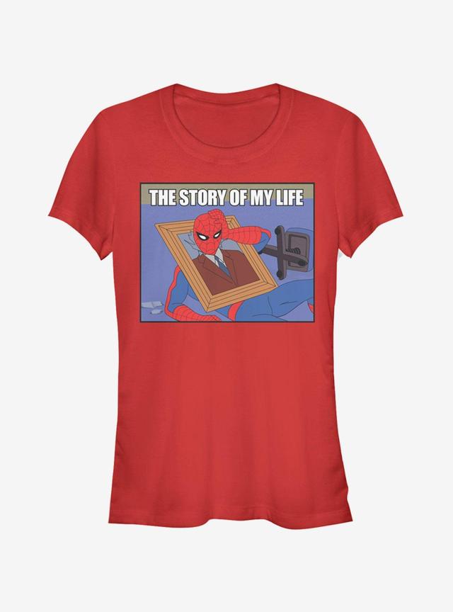 Marvel Spider-Man Life Story Girls T-Shirt Product Image