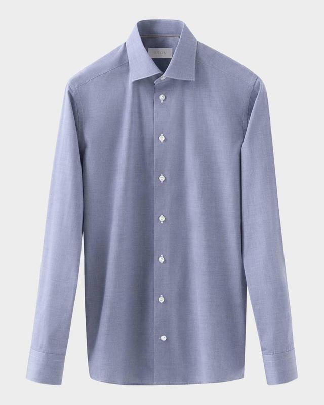 Mens Elevated Chambray Poplin Contemporary-Fit Dress Shirt Product Image