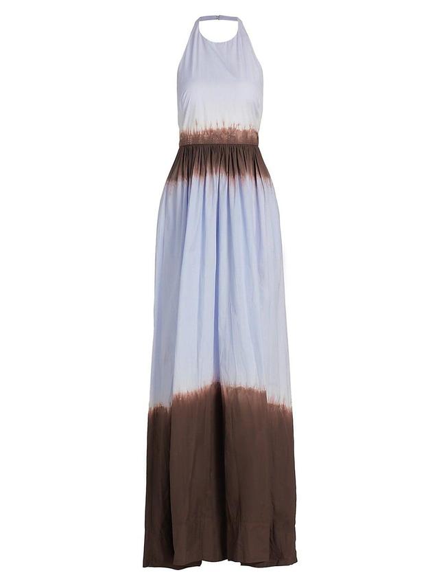 Womens Blair Dip-Dyed Cotton Halter Maxi Dress Product Image