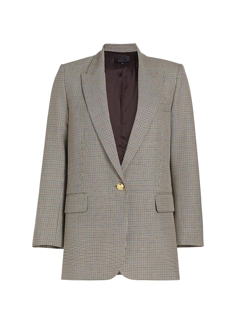 Womens Diane Houndstooth Wool Blazer Product Image