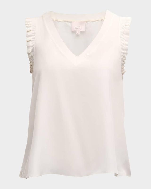 Lenore V-Neck Sleeveless Top Product Image